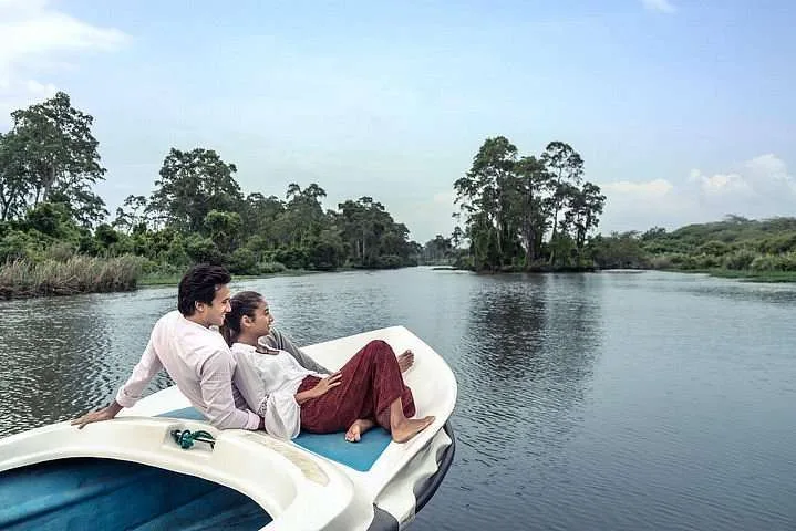 A boat safari on the Walawa River